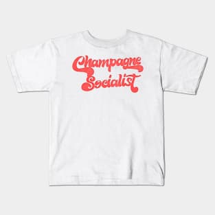 Champagne Socialist /// Retro Humorous Socialism Design Kids T-Shirt